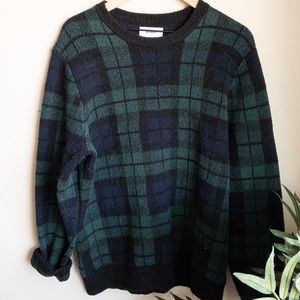 Old Navy Green Plaid Sweater oversized